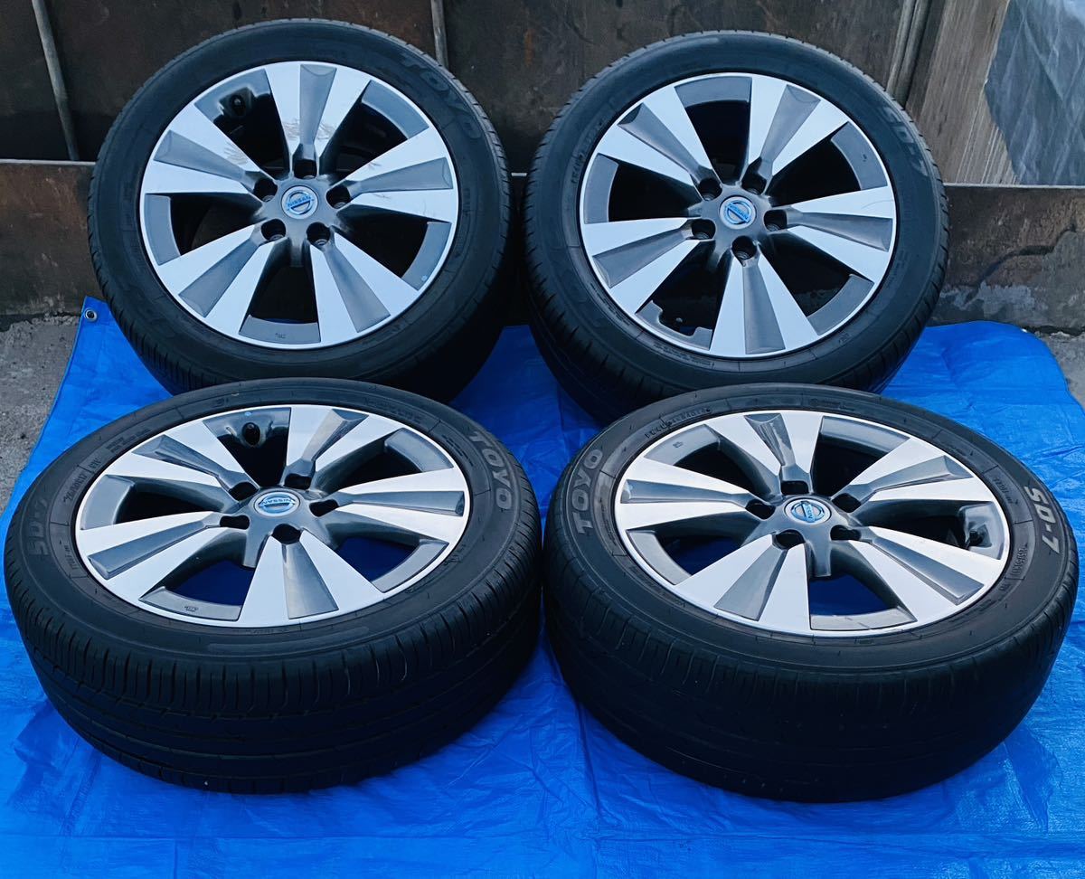 日産純正 17インチアルミホイール＆215/50R17タイヤ 4本セット NISSAN タイヤ純正アルミ ホイール 4 本 セット ( 215/50 R 17 ) 穴