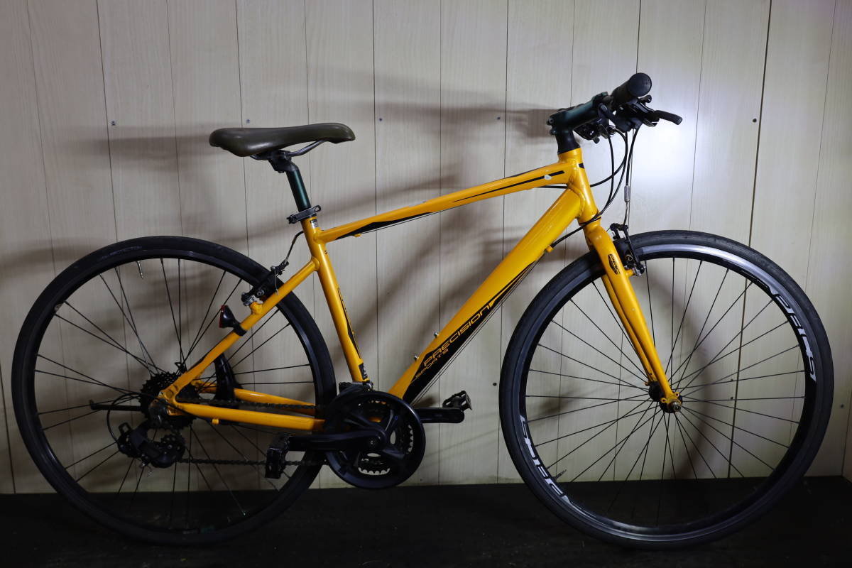 セール 現行 PRECISION SPORT アルミ 24速 470mm クロスバイク YELLOW(Mサイズ)｜売買されたオークション情報、yahooの商品情報をアーカイブ公開 - オークファン Mサイズ