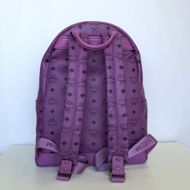 新品同様 MCM スターク ヴィセトス リュック パープル ピラミッド