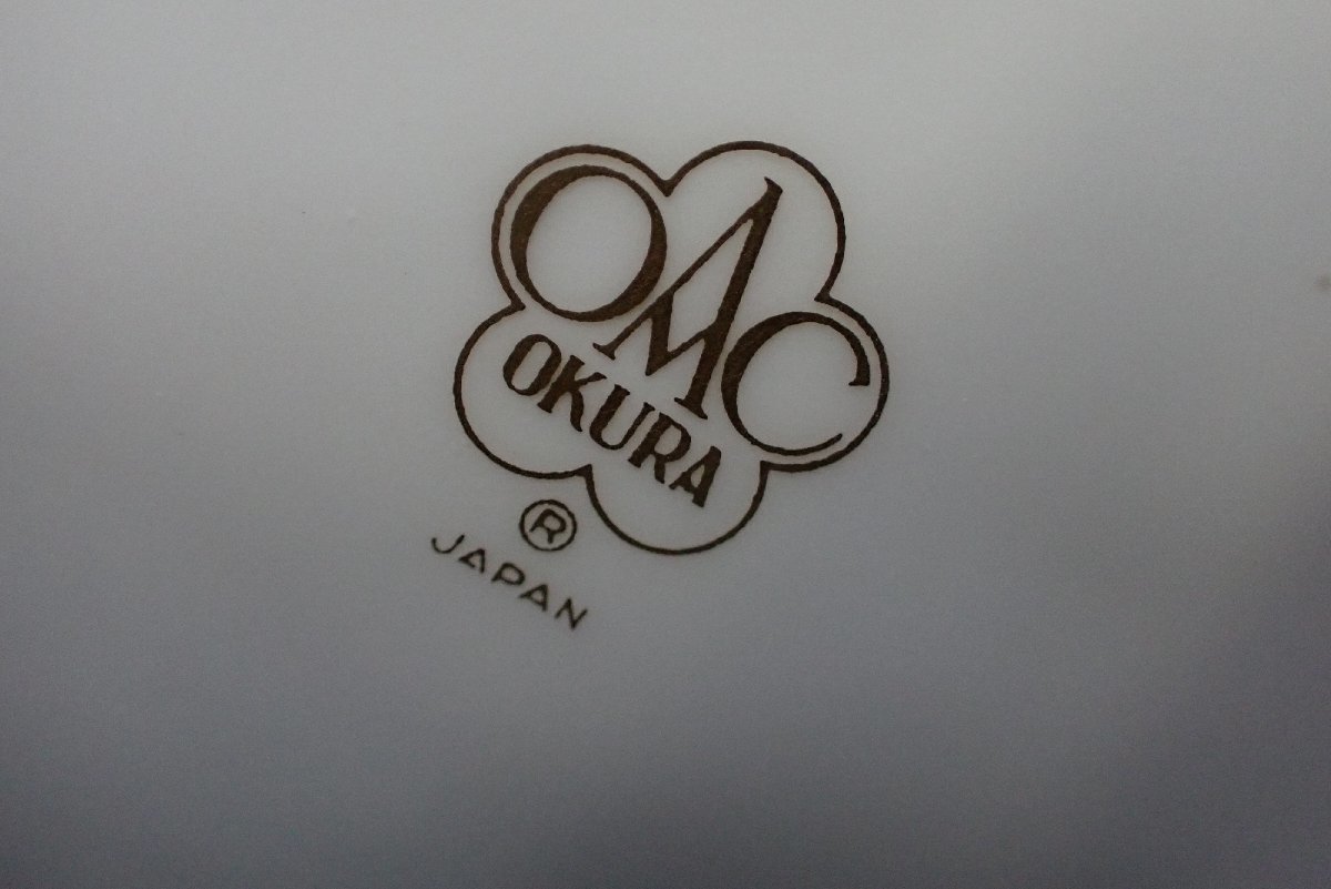 ☆120940 大倉陶園 OKURA 金蝕赤絵花文花瓶 箱付 ☆ 大倉