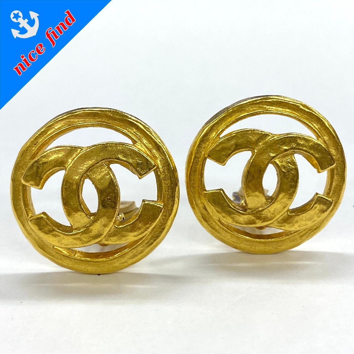 ◇シャネル CHANEL◇サークル ココマーク 94P イヤリング ゴールド 