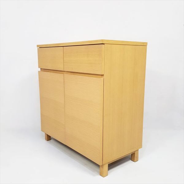 無印良品【MUJI】 キャビネット・木製扉・オーク材［廃盤品］木製 収納