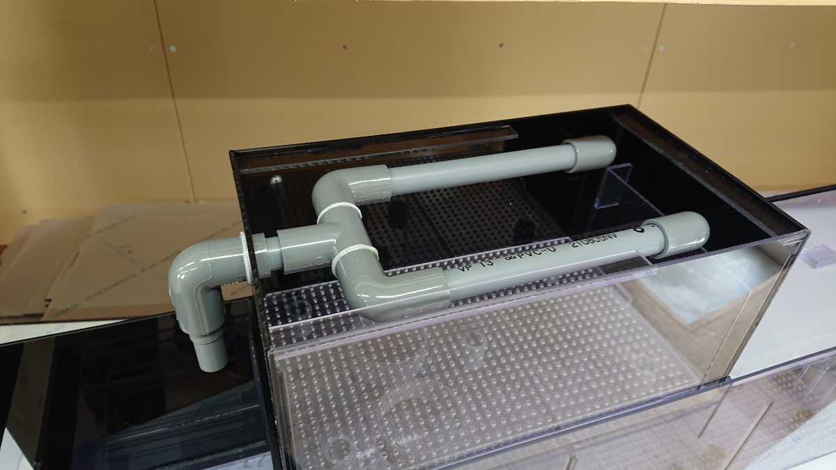 90cm ガラス水槽用上部フィルター 3面ブラック レイシーポンプ仕様