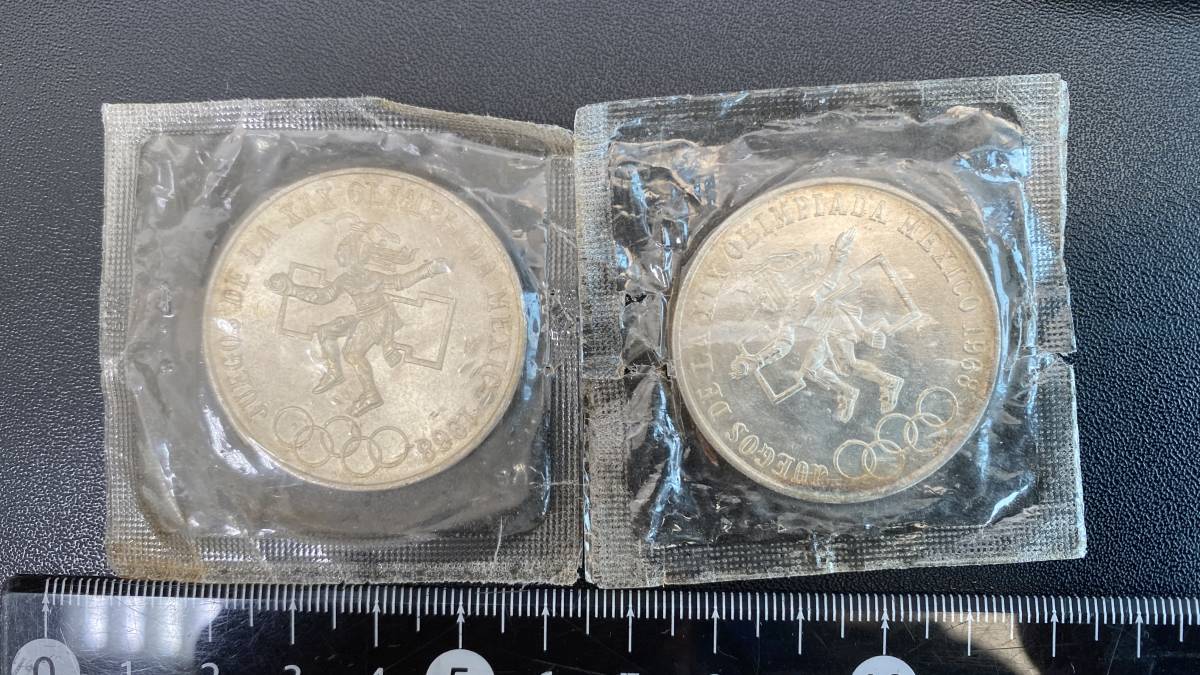 メキシコ 1968年 メキシコオリンピック 記念銀貨 25ペソ銀貨 4枚