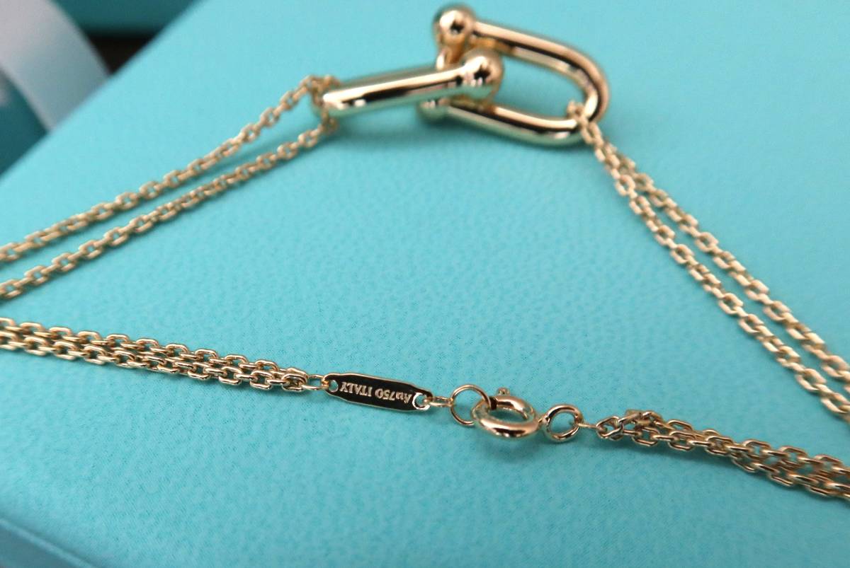 X’mas ギフト◆新品◆ティファニー ハードウェア ダブルリンク 18K YGペンダント