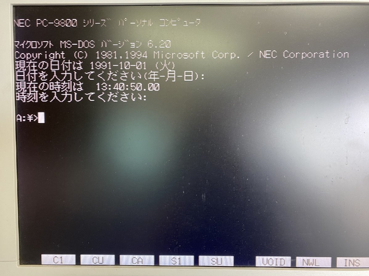 送140サイズ】NEC PC-9801DA5(？) 386DX-20/MEM1.6MB FDDよりDOS起動OK FM