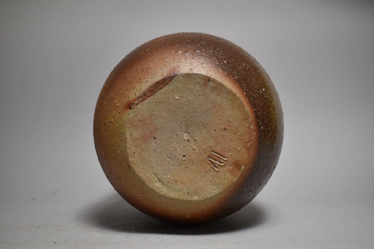 伊勢崎淳 英 1058 伊勢崎淳 備前壷 共箱 高さ33cm 日本美術 備前焼