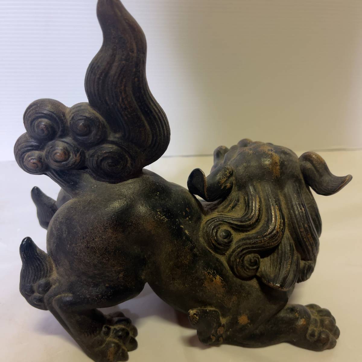 備前焼 獅子 唐獅子 置物 在銘 鴛鴦 【公式通販】
