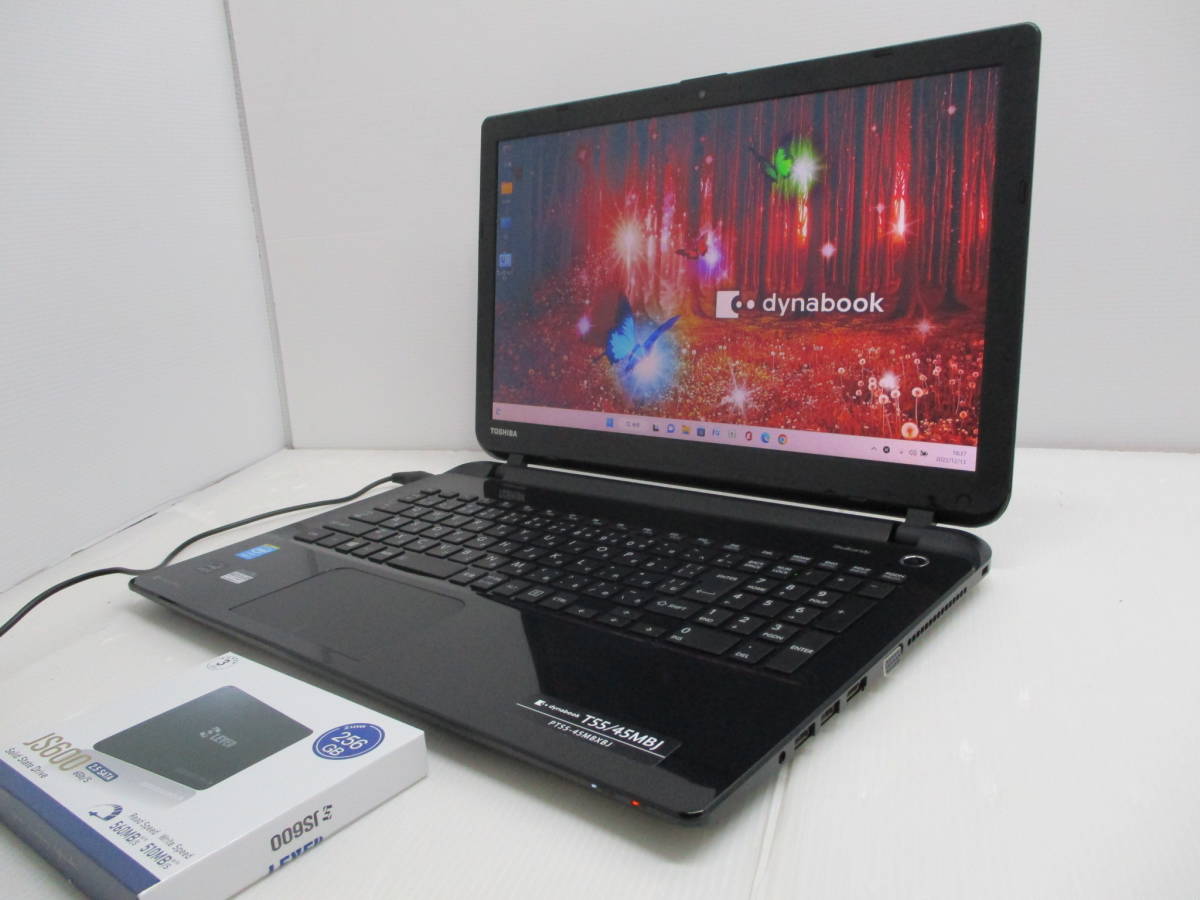 ★激安新品SSD256GBで快適動作!早い者勝ち即決あり!東芝 T55/45MBJ★最新Win11 Core i3 4025U Bluetooth ブルーレイ Bluetooth メモリ8GB