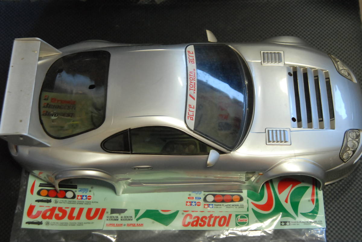 タミヤ　1/10　カストロール　トムス　スープラ　GT　中古ボディ　おまけステッカー　SUPRA