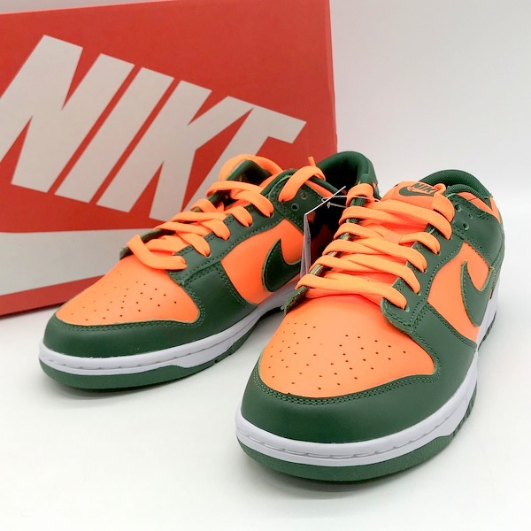 NIKE DUNK LOW RETRO GORGE GREEN スニーカー ダンク ロー レトロ ローカット DD1391-300 メンズ 26.5cm オレンジ ナイキ 靴 B0866◆