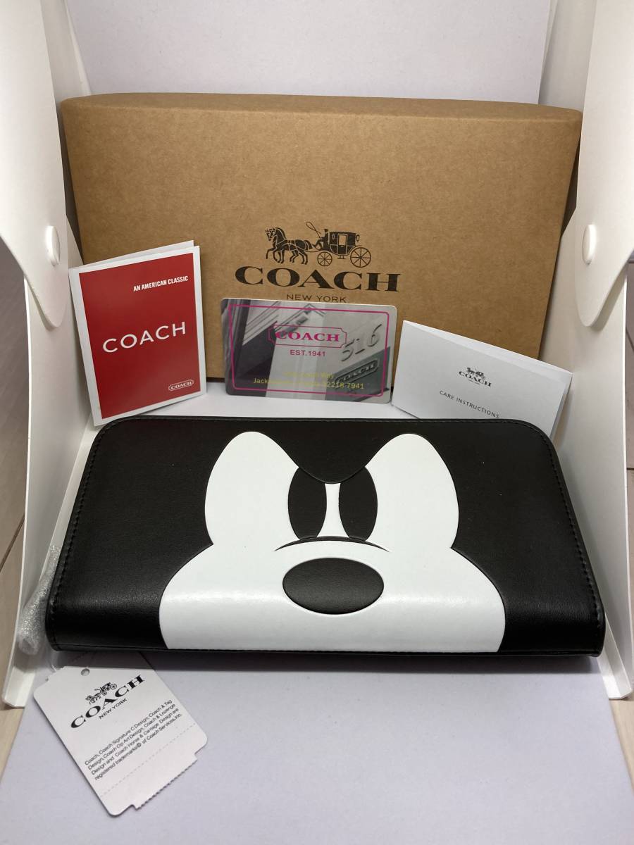 ☆新品未使用 正規品 COACH コーチ F54000 長財布 怒顔 COACH×ミッキー