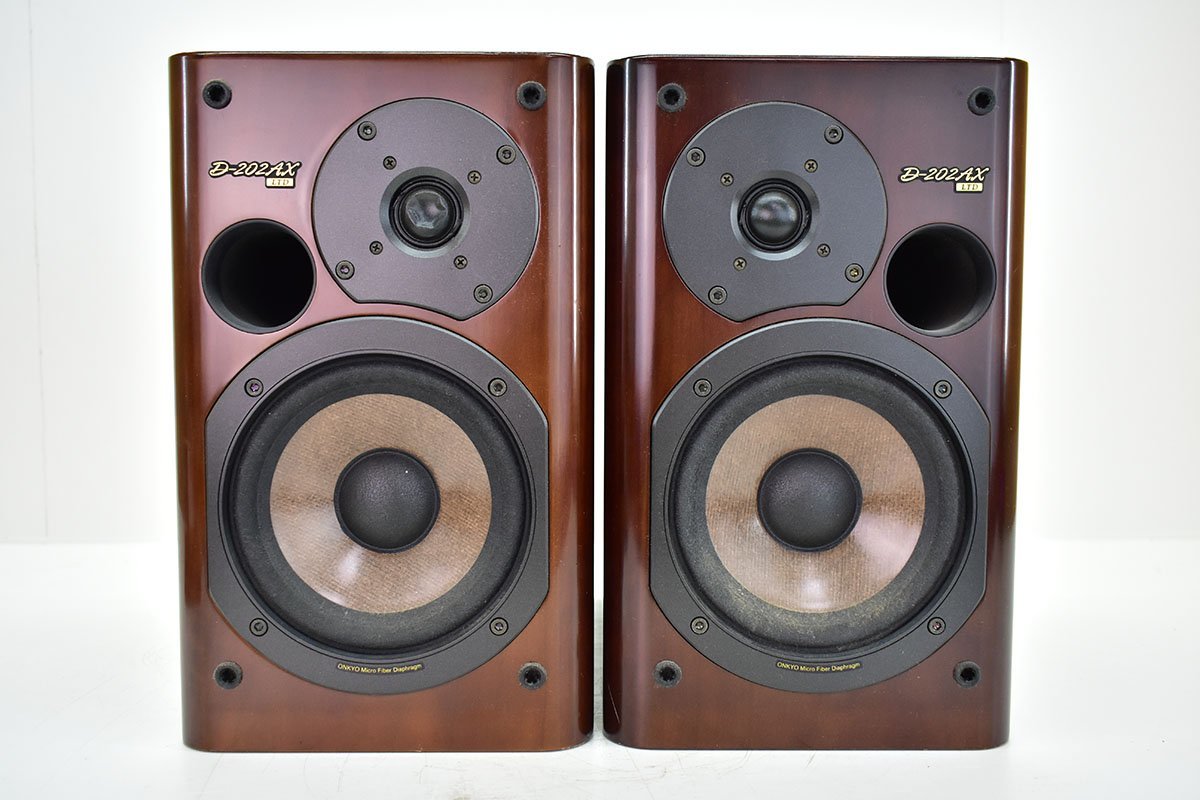 美品/名機】ONKYO D-202AXスピーカーペア動作確認済み シリアル同番