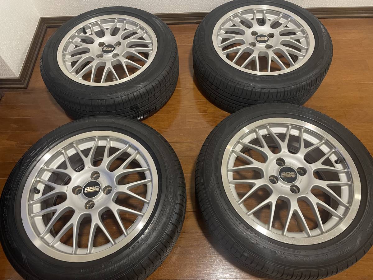 美品です。鍛造 BBS RG 16-7J PCD100 4穴 +40 タイヤ195/55/16 バリ山 