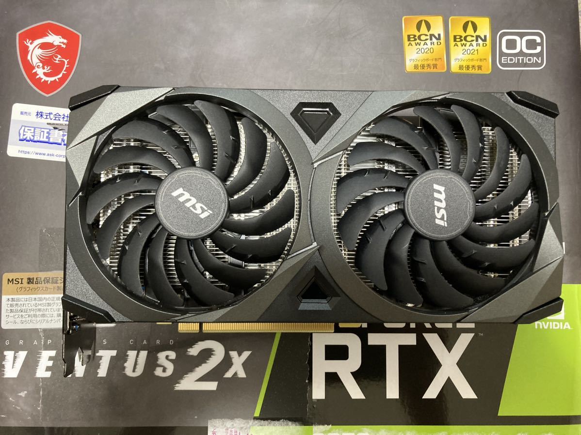 RTX3070 MSI VENTUS 0 GeForce OC 3.0 TORX ⁄