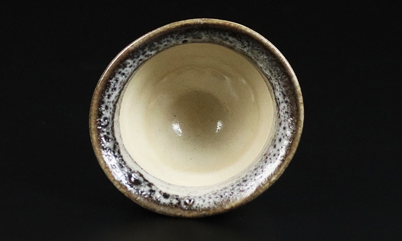 小山冨士夫（古山子）】秀逸作 唐津皮鯨酒觴 小山富士夫 共箱 保証