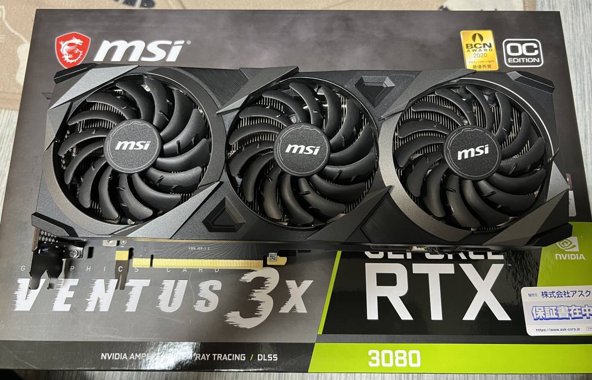 MSI VENTUS 3X NVIDIA RTX3080 美品