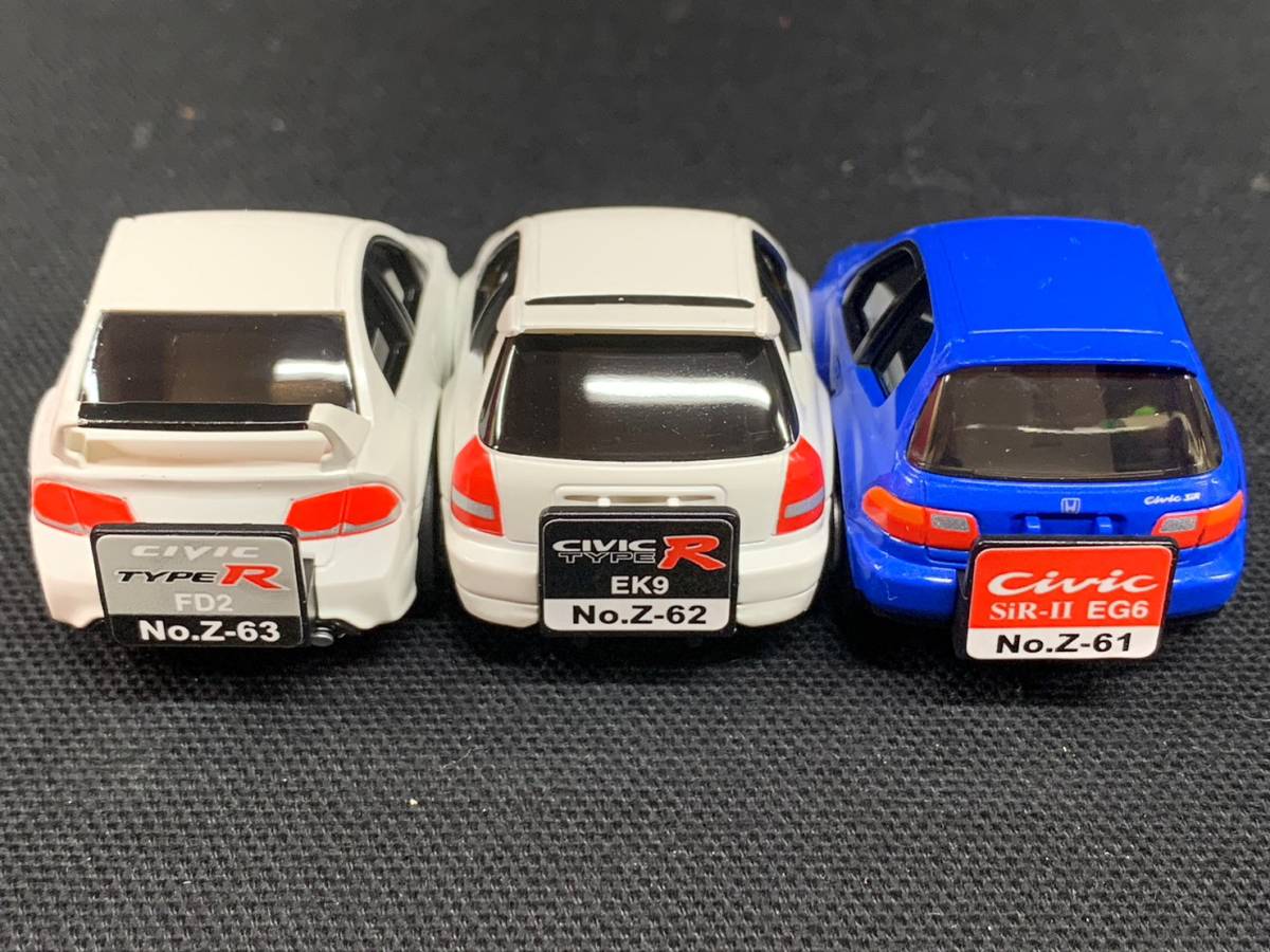 チョロQ ホンダ シビック 5台セット ZERO ゼロ Z-61b SiR-Ⅱ EG6 青+Z 