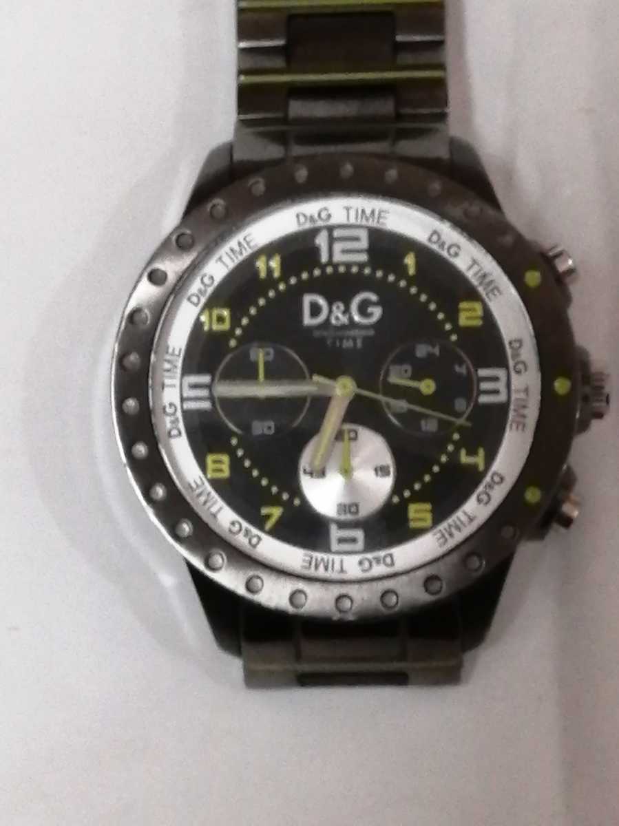 クロノグラフ D&G ドルチェ&ガッバーナ メンズ腕時計 ブラック 
