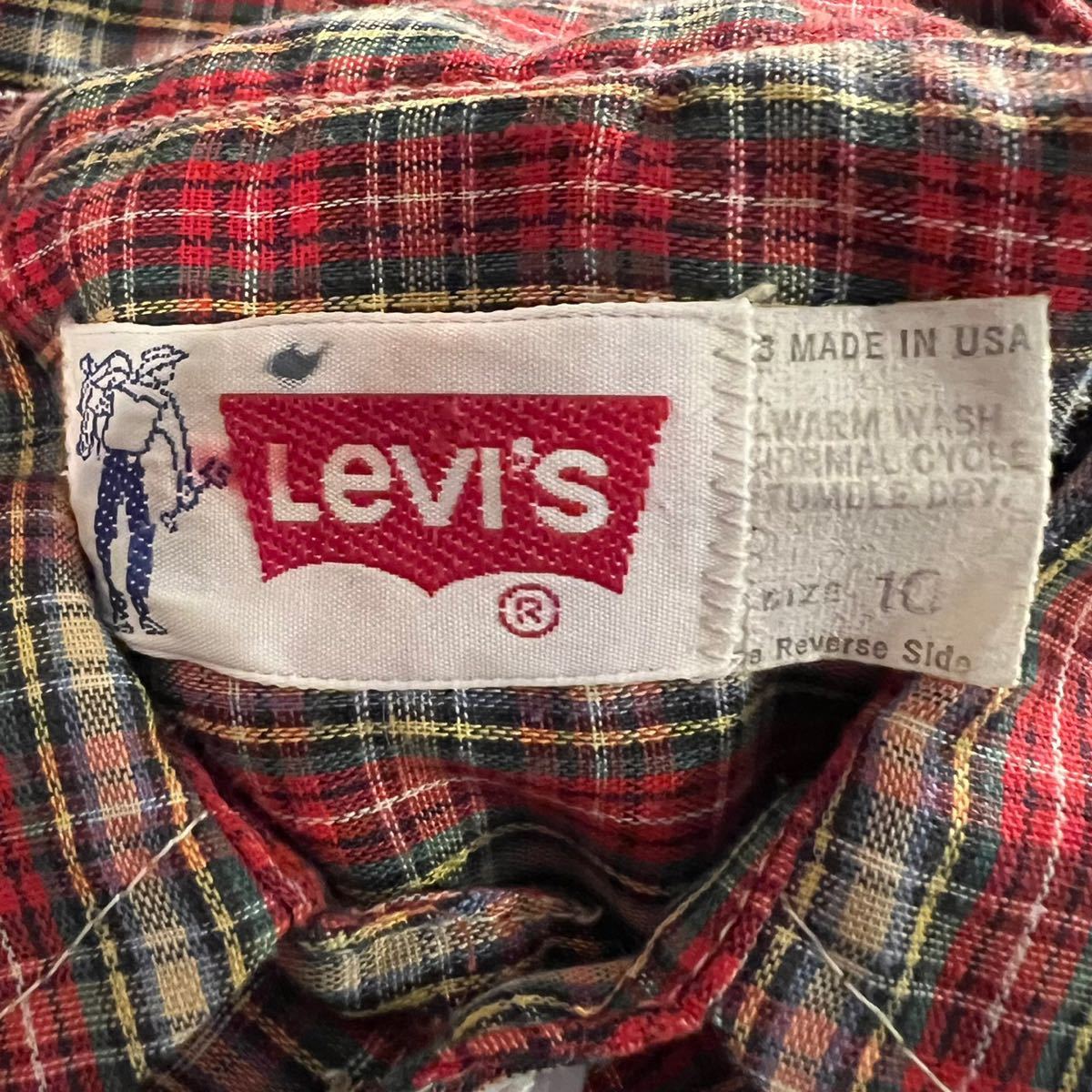 リーバイス LEVIS ビンテージ 60s 70s ウエスタンシャツ 10 XS程 