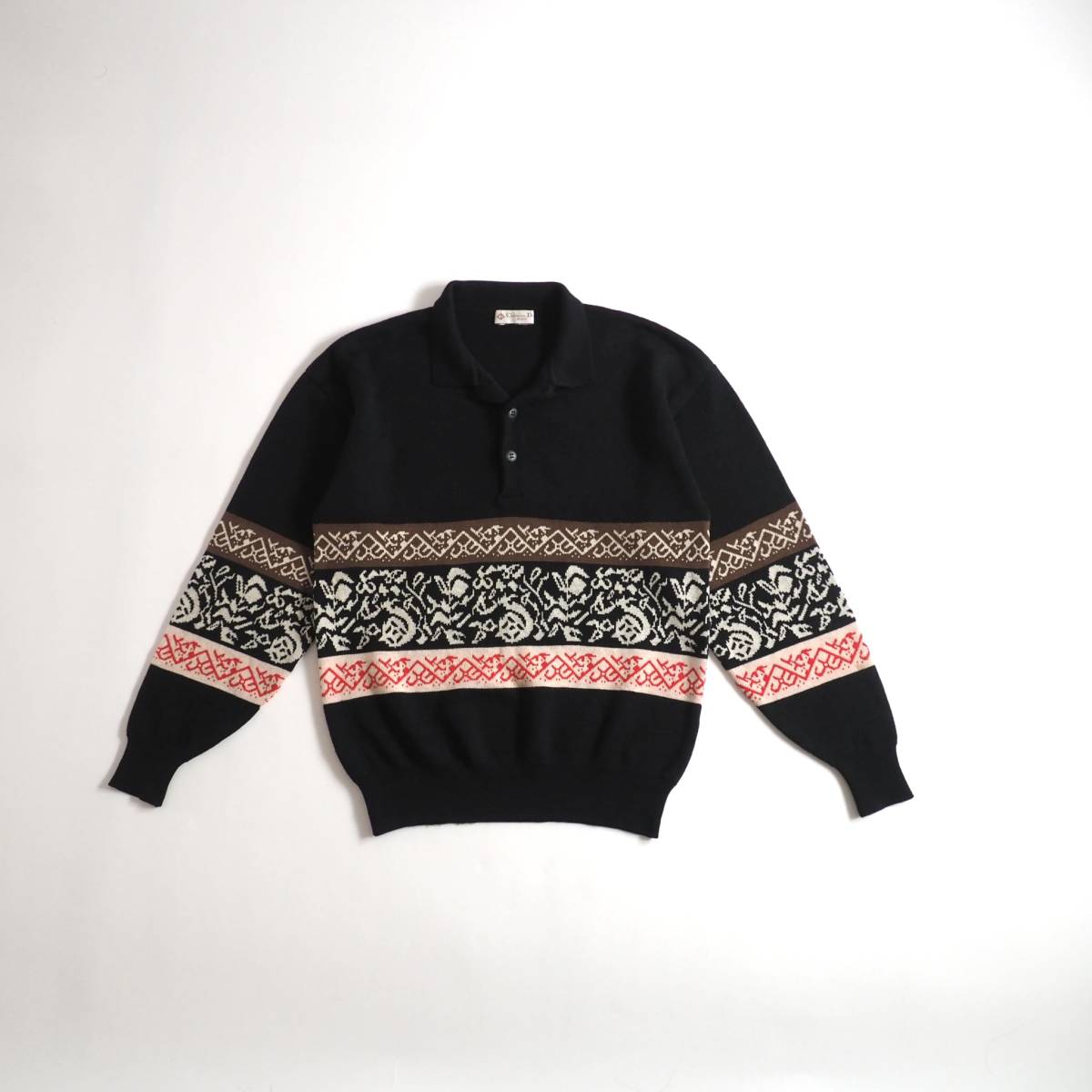 正規品，人気SALE クリスチャンディオール Christian Dior 正規品 ニット ハーフボタン 北欧柄 メンズ(セーター)｜売買されたオークション情報、yahooの商品情報をアーカイブ公開 - オークファン 男性用