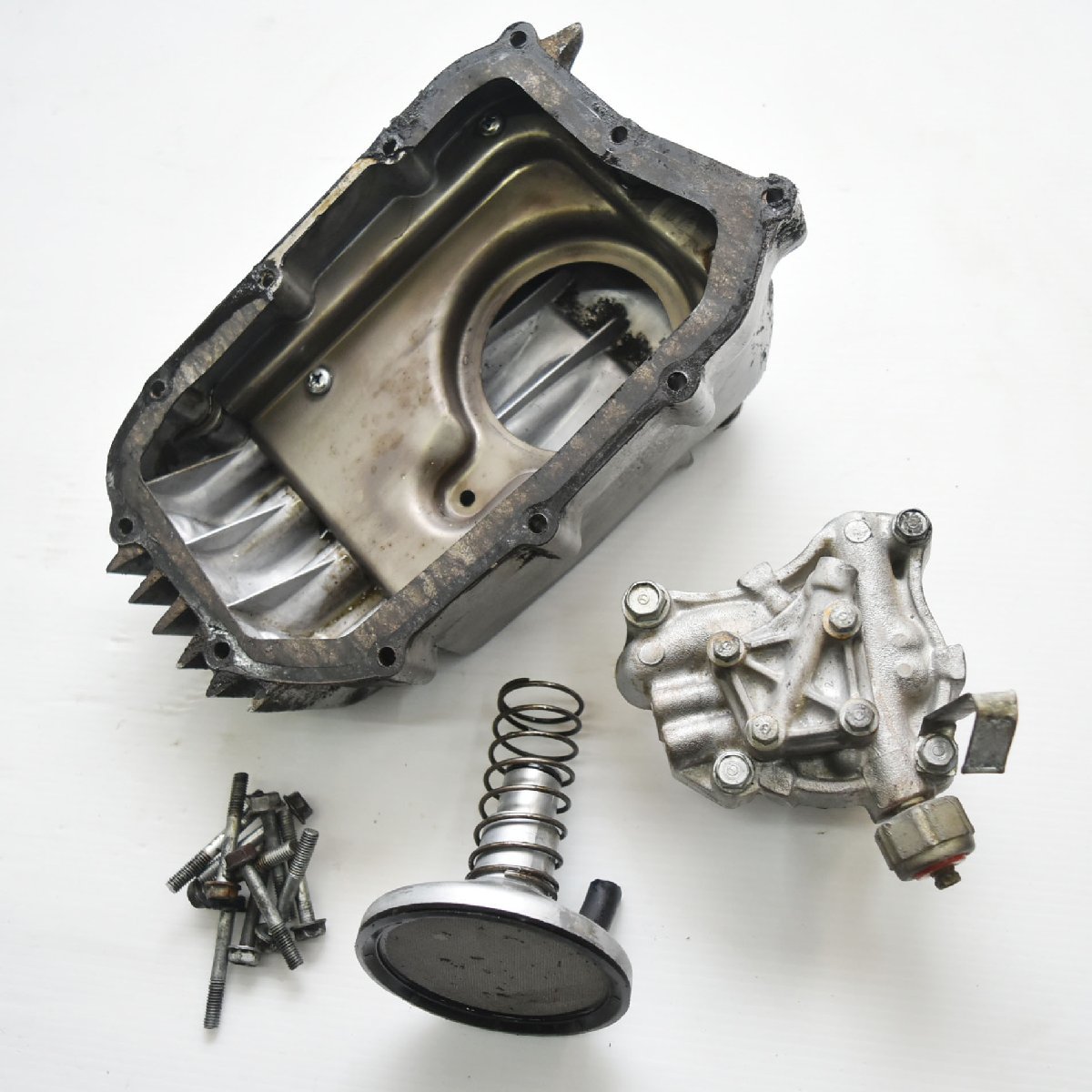 旧CB400F オイルパン ホンダ CB400four CB400F-1008*** オイルパン オイルポンプ