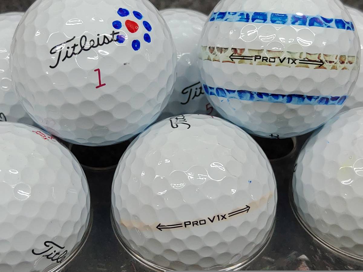 ☆高品質☆A級☆タイトリスト PRO V1X '21 ホワイト マーカー入り☆30