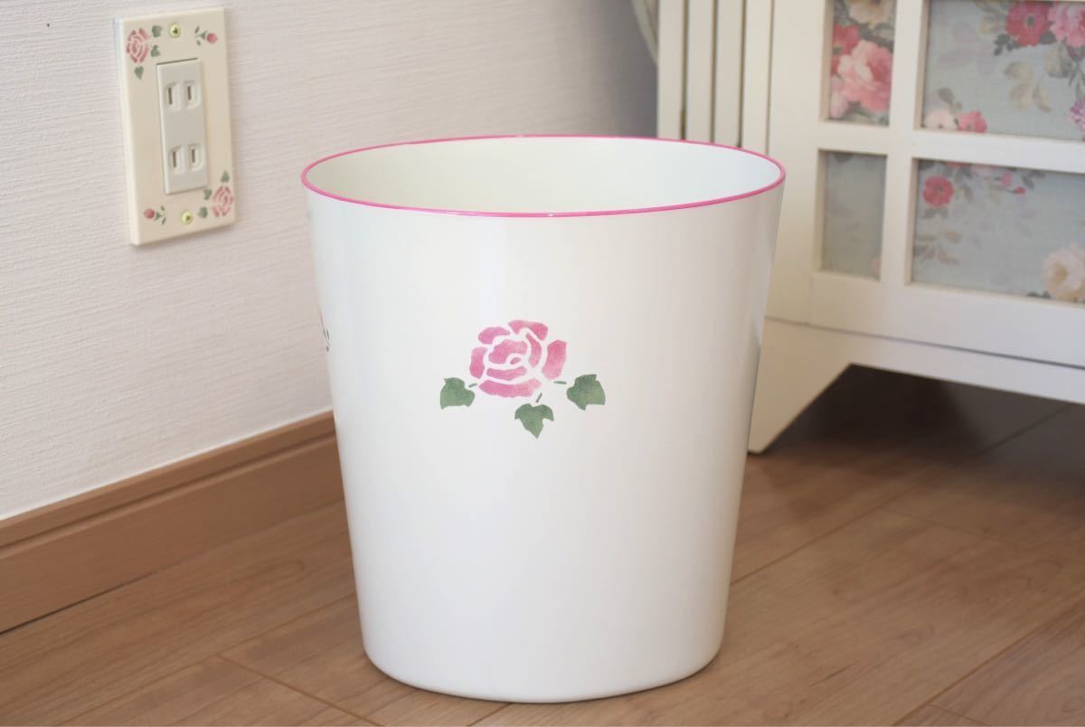 マニーローズ ダストボックス・オーバル　ゴミ箱　漆器　薔薇　日本製　インテリア　新品
