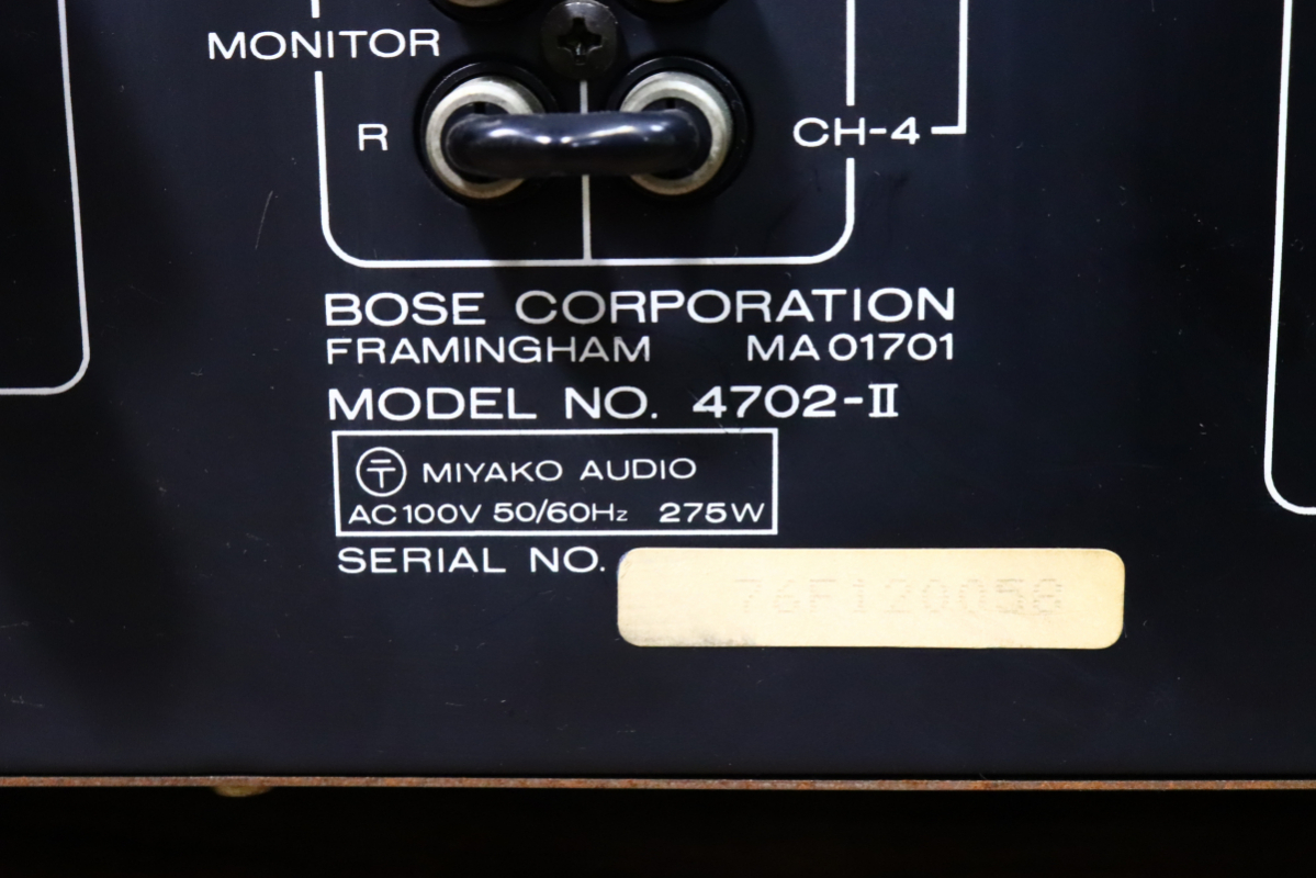 【ト長】BOSE プリメインアンプ 4702-2 ボーズ 4702-Ⅱ4チャンネル 4ch 通電確認OK オーディオ機器 IR379IOB95