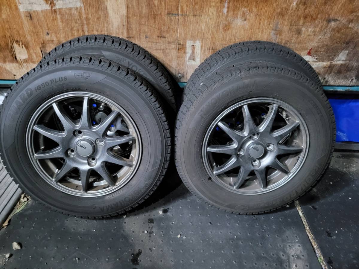 ■ヨコハマ アイスガードIG50プラス 2020年製 145/80R13 残り溝約7.3㎜ 13X4.0J 4-100 インセット43 ハブ径約65㎜■