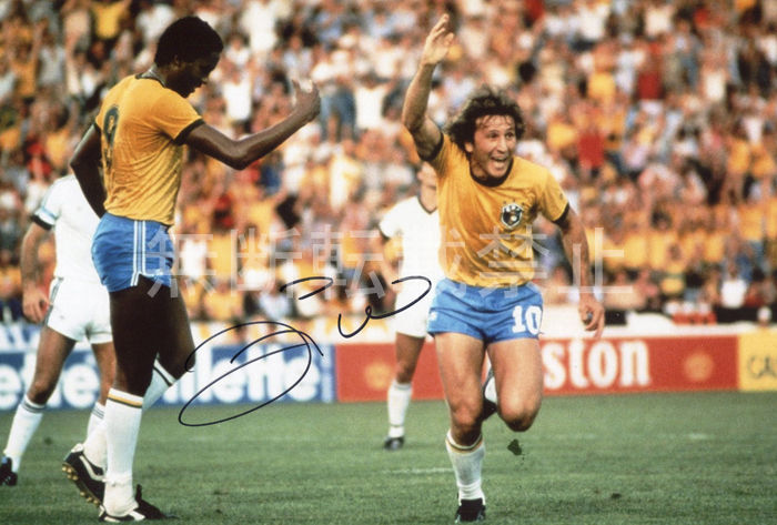 ジーコ ブラジル代表 直筆サインフォト/写真 サッカー Zico - サッカー