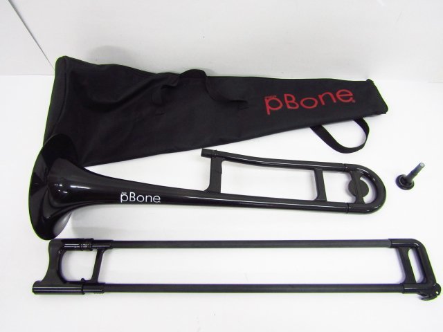 Jiggs pBone ピー・ボーン プラスチック製 B♭テナートロンボーン ブラック ジャンク品 中古 ◆8829