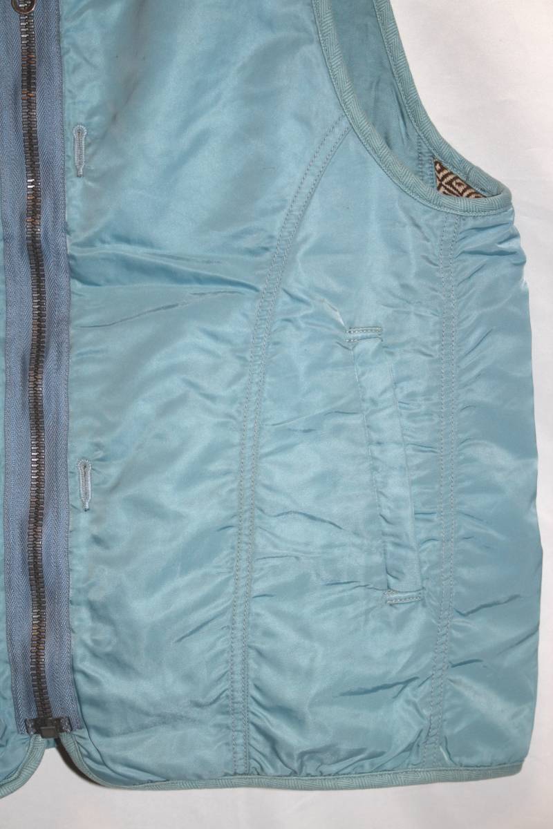 名作】visvim 19SS IRIS LINER VEST LT.BLUE SIZE:3 泥染めライナー