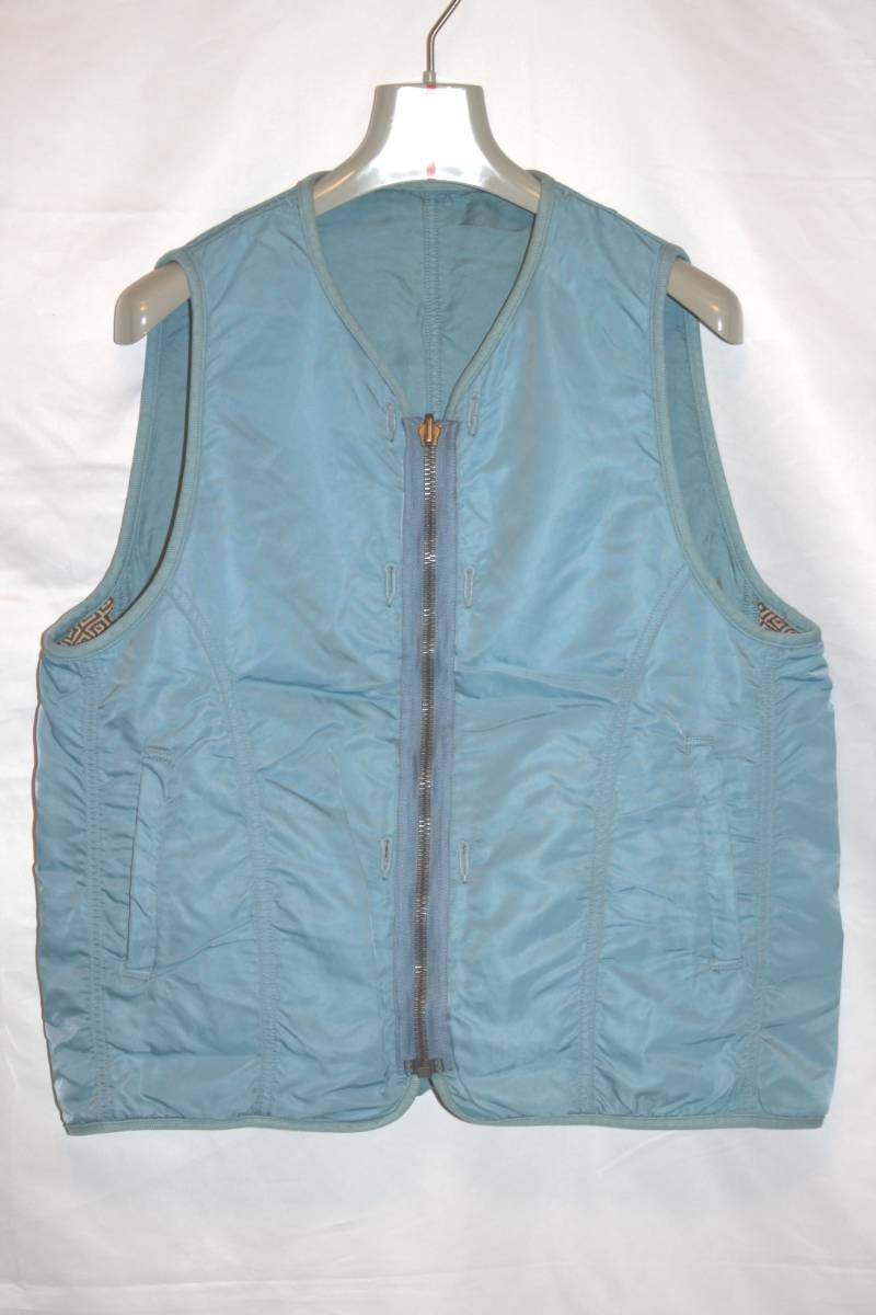 名作】visvim 19SS IRIS LINER VEST LT.BLUE SIZE:3 泥染めライナー