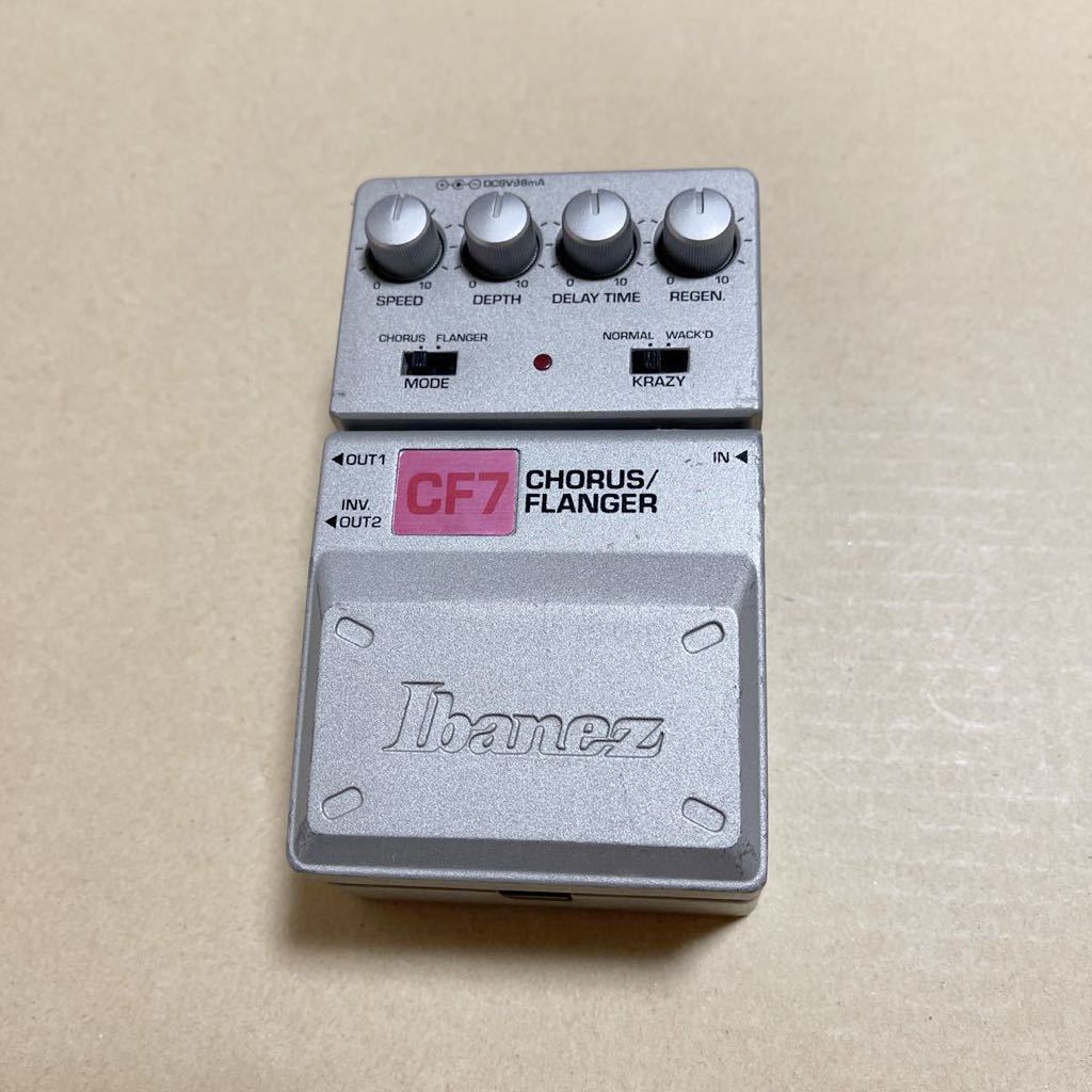 中古動作品 Ibanez アイバニーズ エフェクター CF7 CHORUS/FLANGER