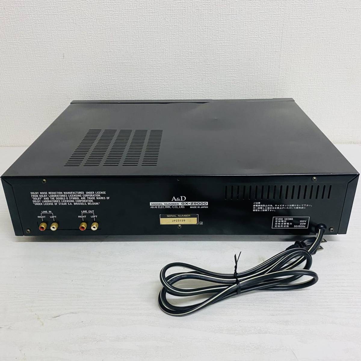 ジャンク】A&D GX-Z9000 カセットデッキ ジャンク 現状品 【公式通販】