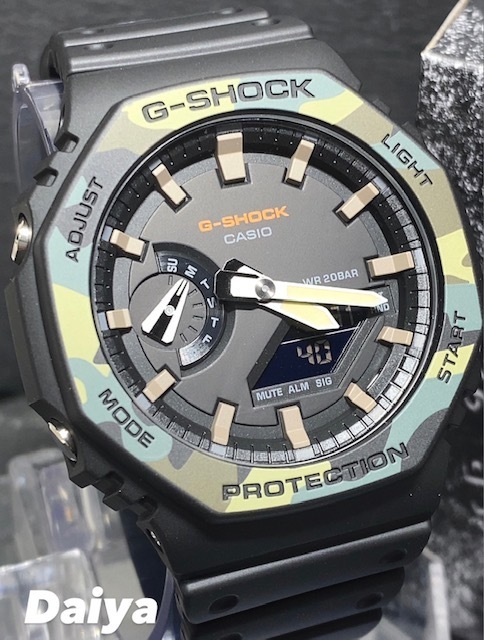 新品 CASIO カシオ 正規品 G-SHOCK ジーショック Gショック 腕時計 多機能 アナデジ腕時計 八角形 アーバンアウト 迷彩 ブラック メンズ