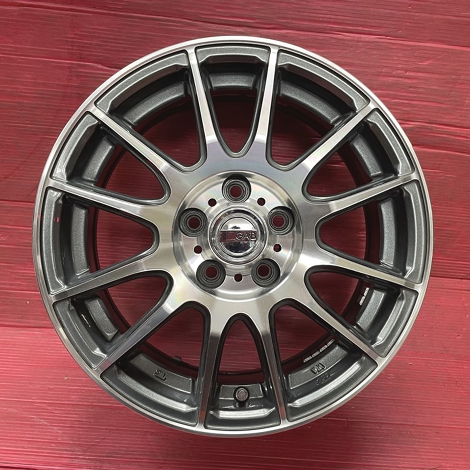 アルミホイール4本 15×6.0J ヨコハマ GAB 15インチ ET45 PCD100 5H 