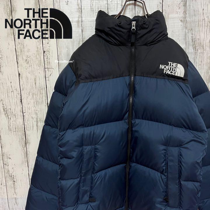 【国内正規品】ノースフェイス ヌプシダウンジャケット コズミックブルー Mサイズ メンズ ゴールドウィン製 刺繍ロゴ ネイビー系 送料無料