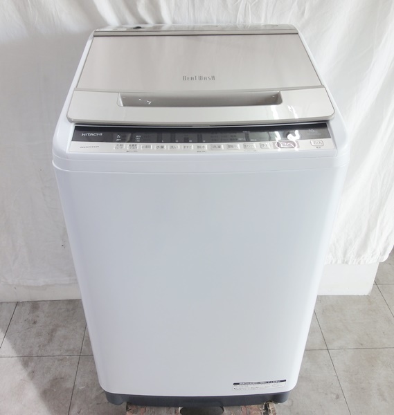 USED品☆日立 ビートウォッシュ 全自動洗濯機 10kg BW-KSV100E 2019年製 シャンパン 動作確認済 直接引き取りOK☆保証なし