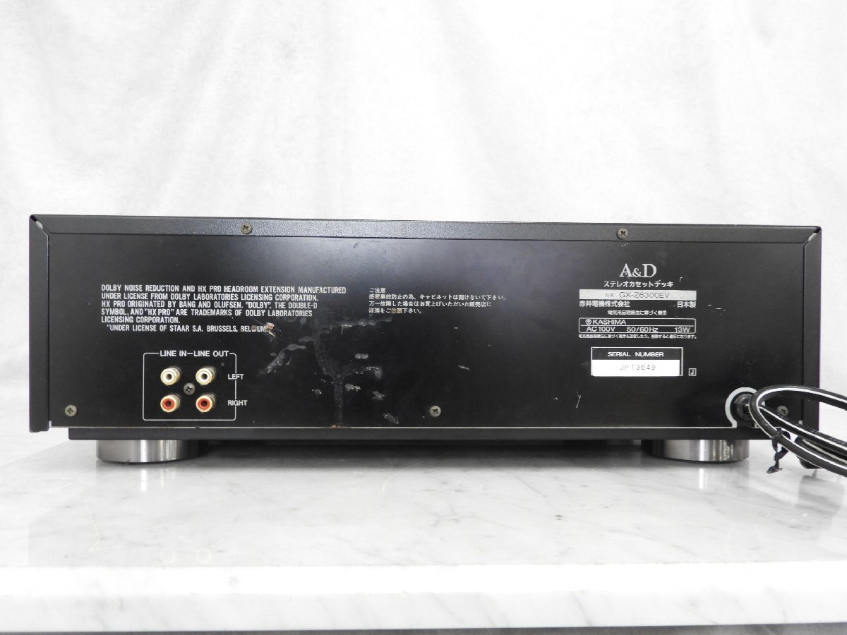 ☆ A&D GX-Z6300EV カセットデッキ ☆中古☆ GX-Z6300EV カセット