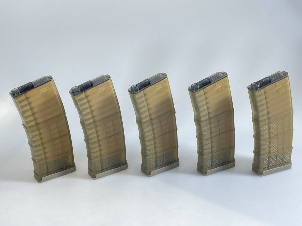 EMG 製 Lancer Systems 公式ライセンス L5 AWM M4 M16 対応 190連 マガジン 5本セット FDE 検)M4A1 AR15 89式 MCX SCAR M733 L85 F2000