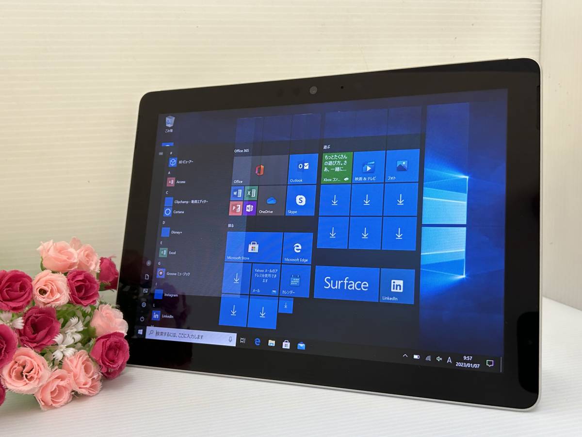 【SIMフリー 10インチ】MICROSOFT SURFACE GO model:1825『Pentium Gold 4415Y 1.6Ghz/RAM:8GB/SSD:128GB』 LTE Windows 10 動作品※難あり
