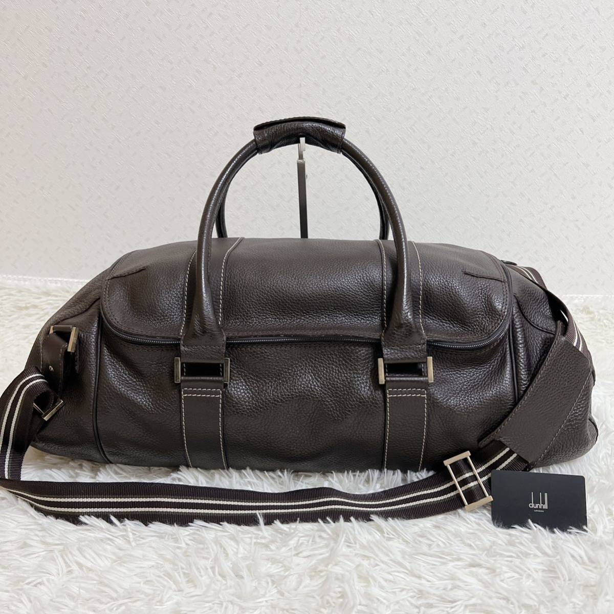 ◇美品◇ dunhill ダンヒル イタリア製 オールレザー 2way ボストン 
