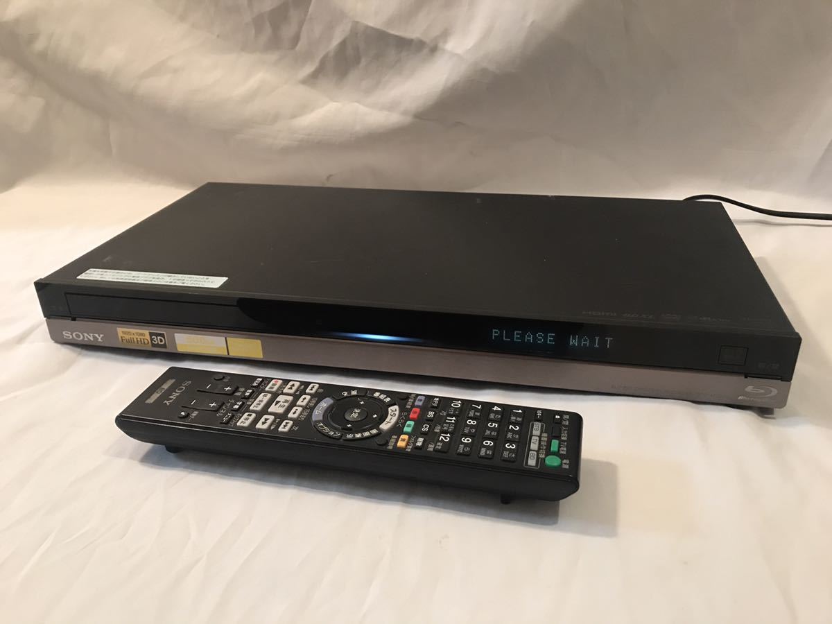 SONY ブルーレイHDDレコーダー　BDZ-AT350S　2011年製　ピックアップレンズメンテナンス実施済み　録音確認済み　リモコン付き　
