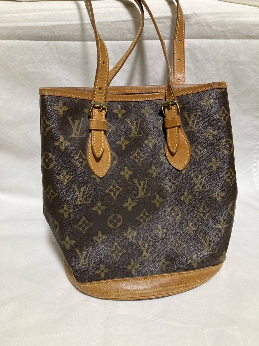 ポーチ付き】LOUIS VUITTON モノグラム バケットPM プチバケット