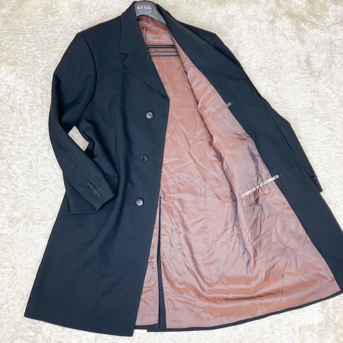 ポールスミス Paul Smith 比翼仕立 ウール ステンカラーコート  