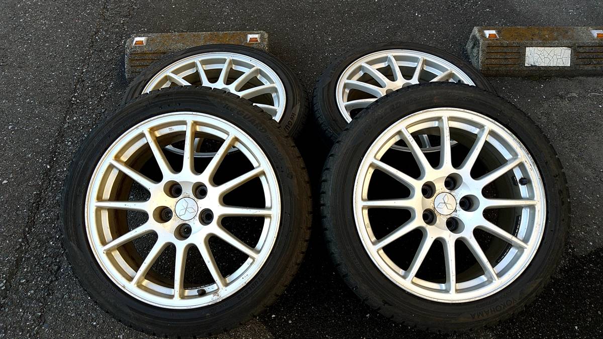 エボX 純正ホイール 18インチ8.5j+38 スタッドレス iceGUARD iG50 PLUS  