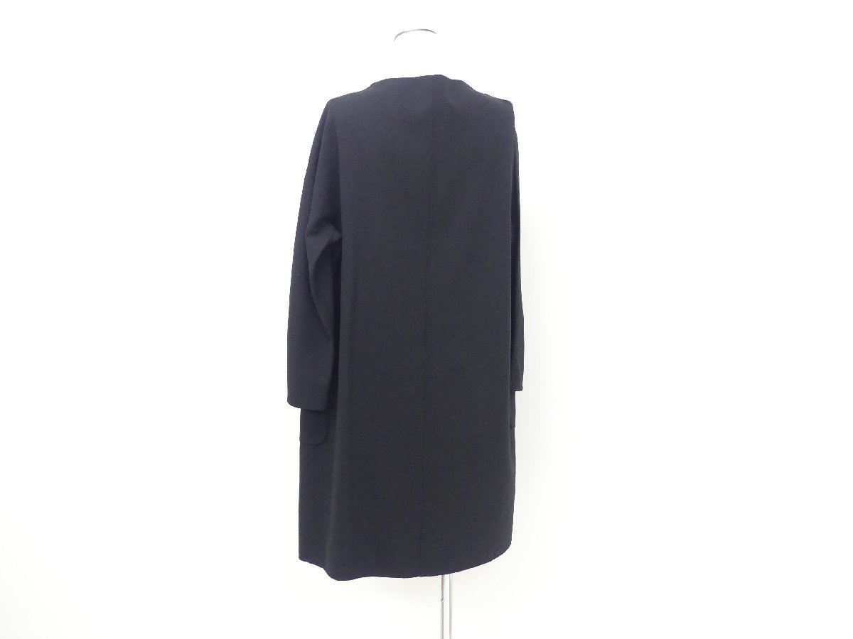 美品 FOXEY BOUTIQUE ダブルフェイスコート 42666 GRAZ黒 FOXEY コート グラーツ 40 ブラック ストレッチダブルフェイス