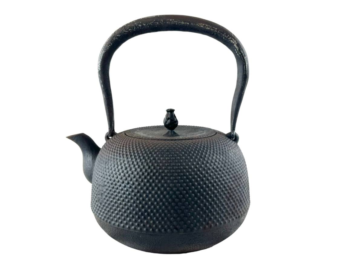 南部鉄瓶 古い南部鉄瓶 あられ 南部齊峰 南部鉄器 斎峰 鬼アラレ未